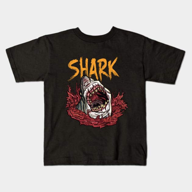 Zoombie Shark Kids T-Shirt by HDmonti